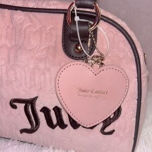Juicy Couture Pink Velour Satchel with Heart Charm – Y2K Vibes